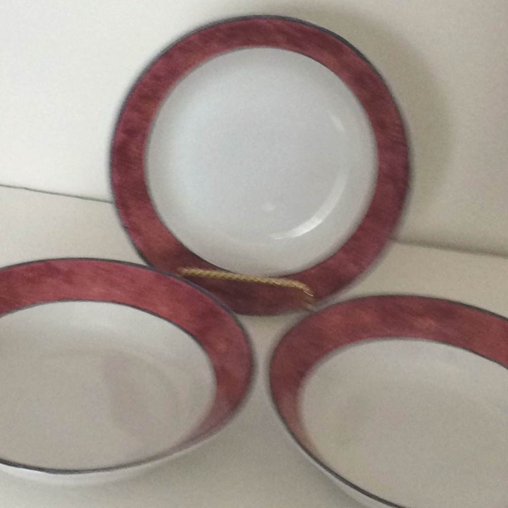 🍴🍽Sakura Malaga Stoneware cereal Soup Bowls 3🍽